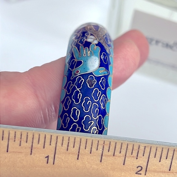 RARE CLOISONNÉ BIRD AND FLOWERS COLORFUL BRACELET - Picture 9 of 11